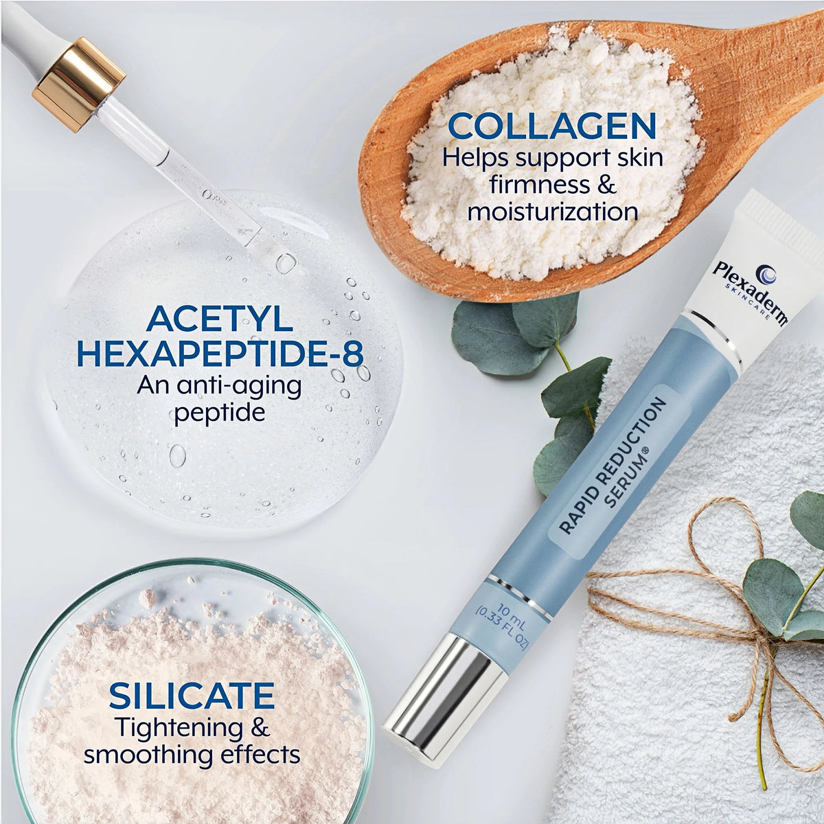 Plexaderm Rapid Reduction Eye Serum - Visibly Reduces Under-Eye Bags, Wrinkles, Dark Circles, Fine Lines & Crow's Feet Instantly, Anti Aging Wrinkle Remover for Face